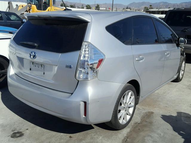 JTDZN3EU5C3111555 - 2012 TOYOTA PRIUS V SILVER photo 4