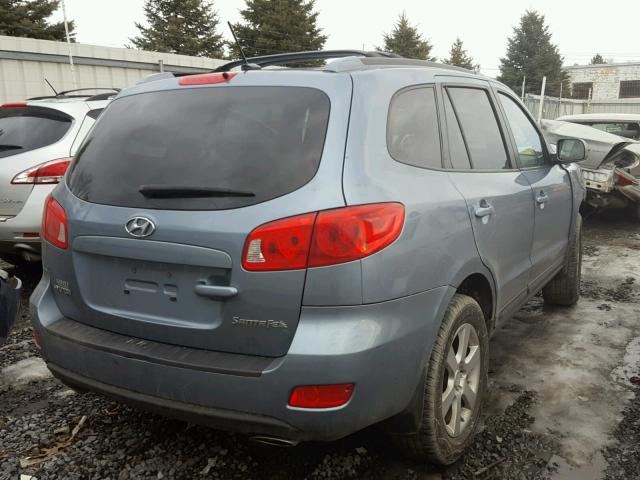 5NMSH13E69H295231 - 2009 HYUNDAI SANTA FE S BLUE photo 4