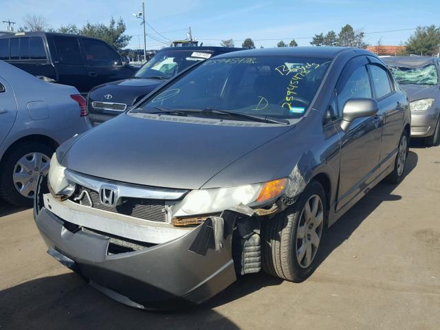 2HGFA16568H333487 - 2008 HONDA CIVIC LX GRAY photo 2