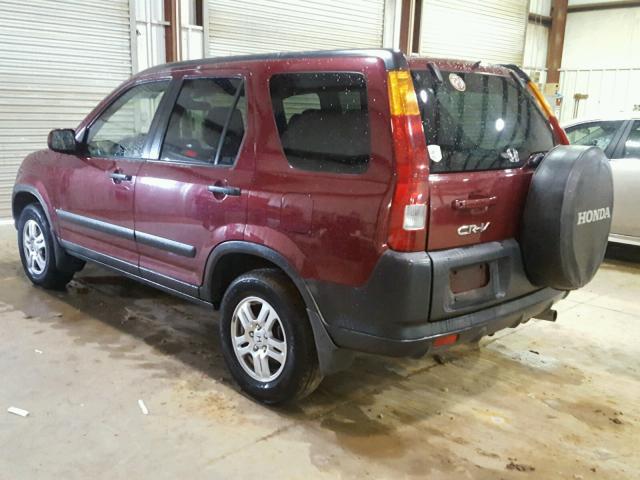 JHLRD78894C010869 - 2004 HONDA CR-V EX MAROON photo 3