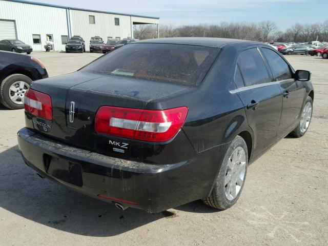 3LNHM28T57R627588 - 2007 LINCOLN MKZ BLACK photo 4