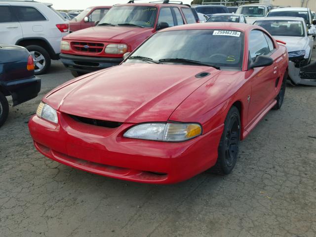 1FAFP4042WF129174 - 1998 FORD MUSTANG RED photo 2