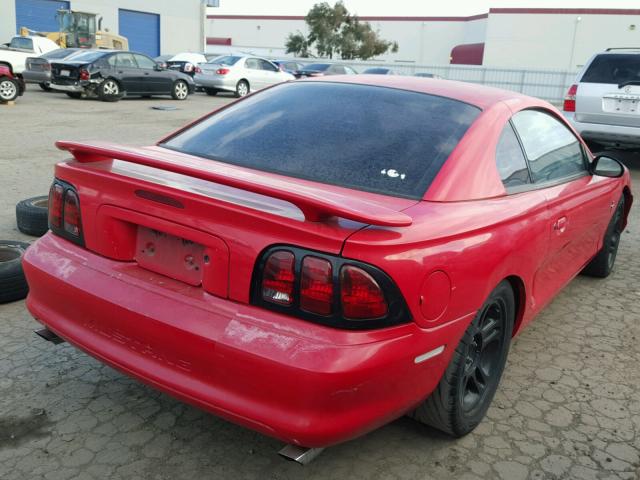 1FAFP4042WF129174 - 1998 FORD MUSTANG RED photo 4