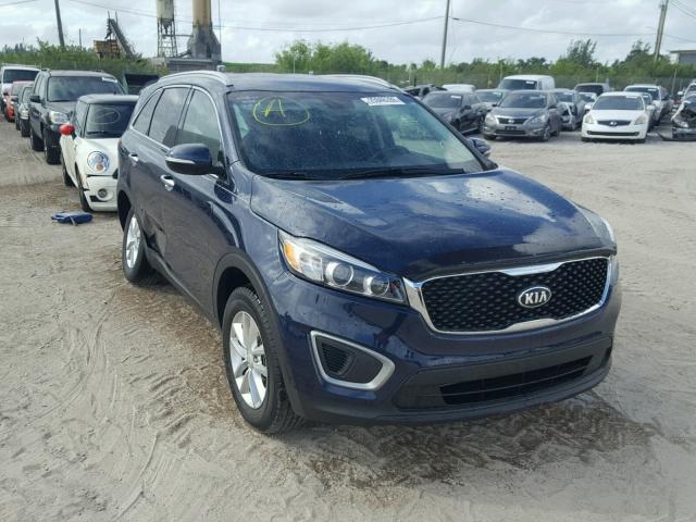 5XYPG4A30GG118581 - 2016 KIA SORENTO LX BLUE photo 1