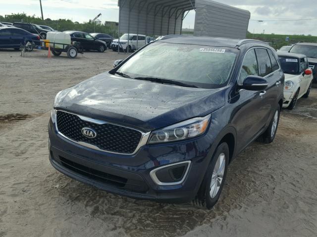 5XYPG4A30GG118581 - 2016 KIA SORENTO LX BLUE photo 2