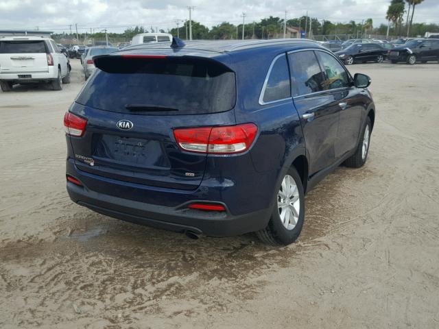 5XYPG4A30GG118581 - 2016 KIA SORENTO LX BLUE photo 4