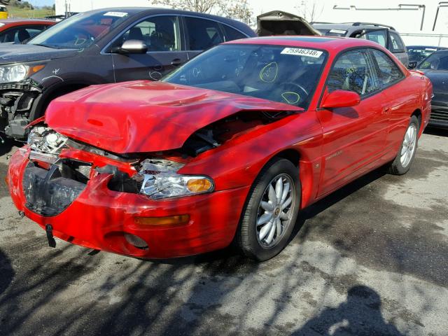 4C3AU52N1XE091620 - 1999 CHRYSLER SEBRING LX RED photo 2