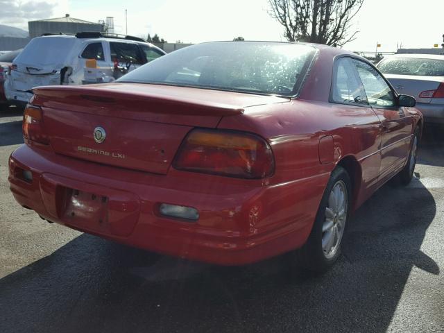 4C3AU52N1XE091620 - 1999 CHRYSLER SEBRING LX RED photo 4