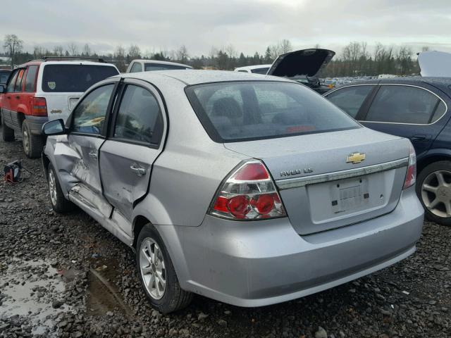 KL1TD56618B037852 - 2008 CHEVROLET AVEO BASE SILVER photo 3