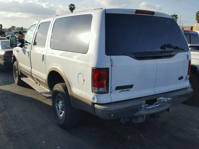 1FMNU43S3YEE50105 - 2000 FORD EXCURSION WHITE photo 3