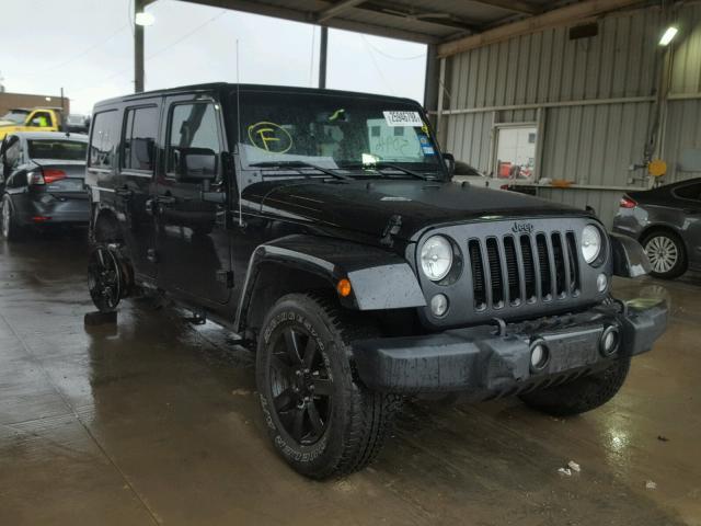 1C4BJWEG1EL296408 - 2014 JEEP WRANGLER U BLACK photo 1