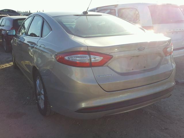 3FA6P0H7XFR283044 - 2015 FORD FUSION SE BEIGE photo 3