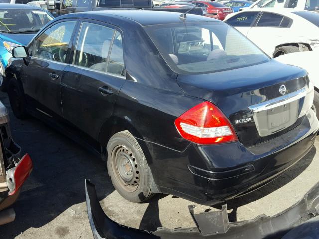 3N1BC11E88L445118 - 2008 NISSAN VERSA S BLACK photo 3