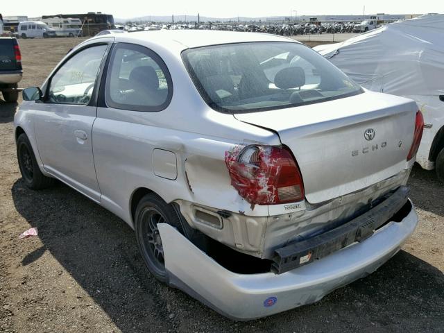 JTDAT123720235345 - 2002 TOYOTA ECHO SILVER photo 3