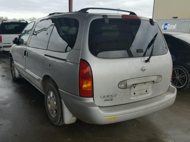 4N2XN11T0YD821793 - 2000 NISSAN QUEST SE SILVER photo 3