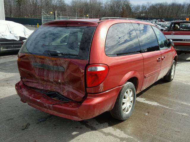 2A4GP44R17R342528 - 2007 CHRYSLER TOWN & COU RED photo 4