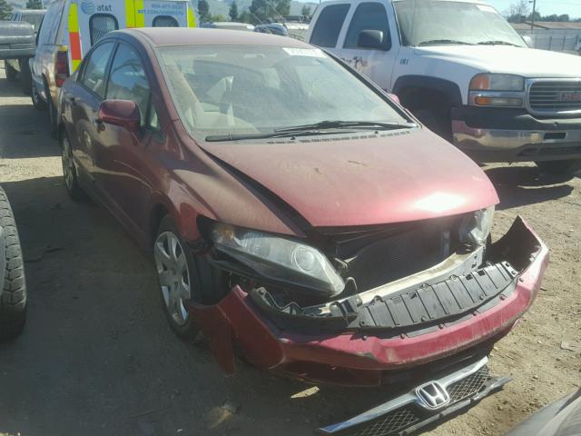 2HGFA1F53AH587552 - 2010 HONDA CIVIC LX RED photo 1