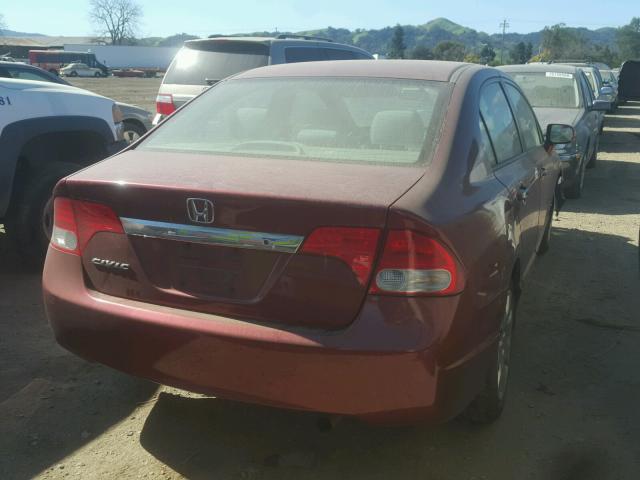 2HGFA1F53AH587552 - 2010 HONDA CIVIC LX RED photo 4