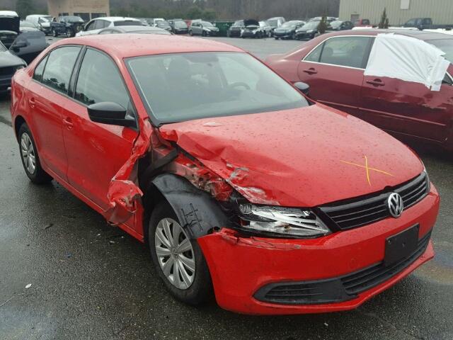 3VW2K7AJ1DM383384 - 2013 VOLKSWAGEN JETTA BASE წითელი ფოტო 1