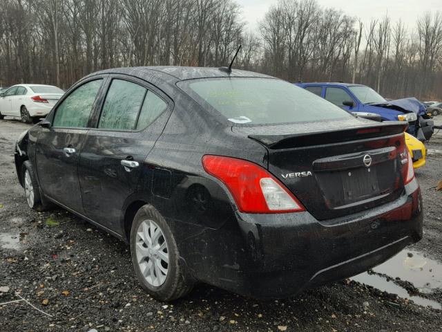 3N1CN7AP9HL893256 - 2017 NISSAN VERSA S BLACK photo 3