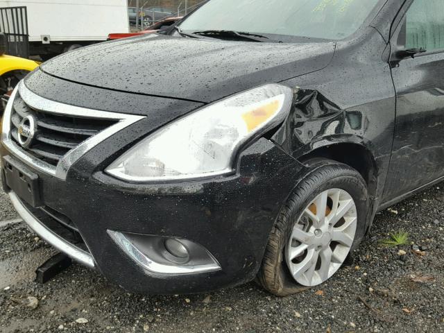 3N1CN7AP9HL893256 - 2017 NISSAN VERSA S BLACK photo 9