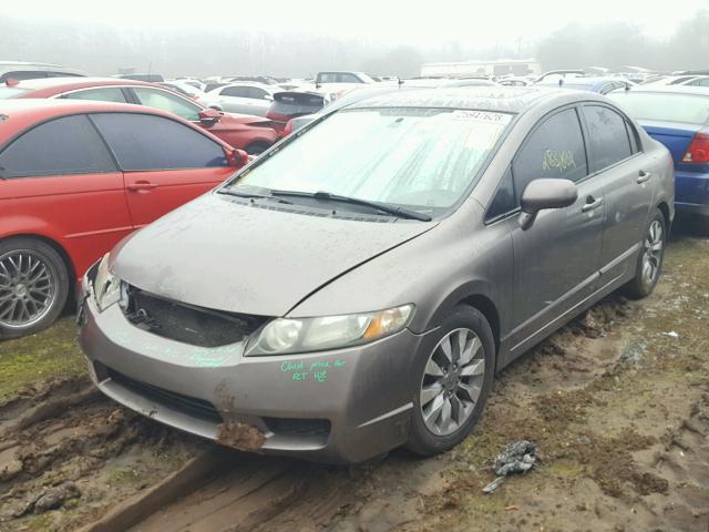 1HGFA169X9L028758 - 2009 HONDA CIVIC EXL GRAY photo 2