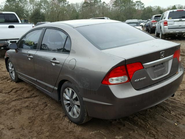 1HGFA169X9L028758 - 2009 HONDA CIVIC EXL GRAY photo 3