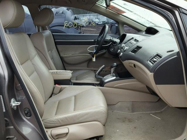 1HGFA169X9L028758 - 2009 HONDA CIVIC EXL ნაცრისფერი ფოტო 5