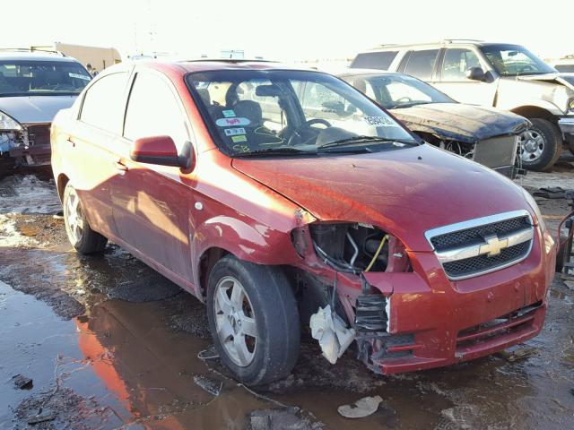 KL1TG56687B117526 - 2007 CHEVROLET AVEO LT RED photo 1