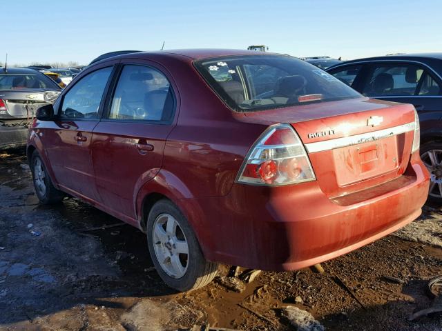 KL1TG56687B117526 - 2007 CHEVROLET AVEO LT RED photo 3