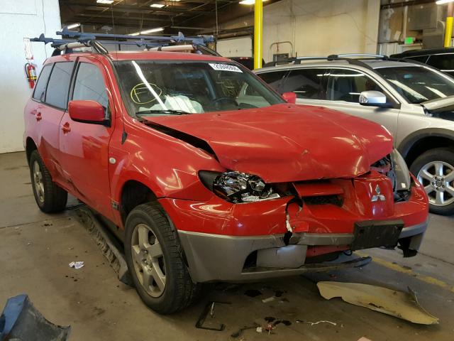 JA4LZ41G13U092006 - 2003 MITSUBISHI OUTLANDER RED photo 1