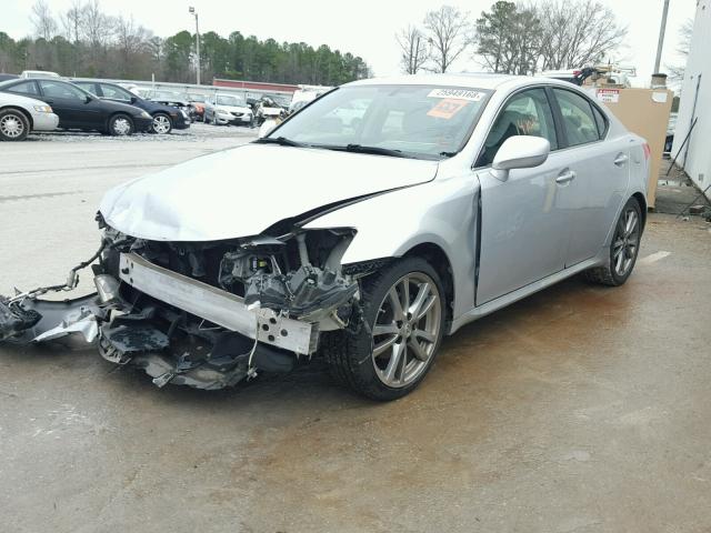 JTHBK262185070109 - 2008 LEXUS IS 250 SILVER photo 2