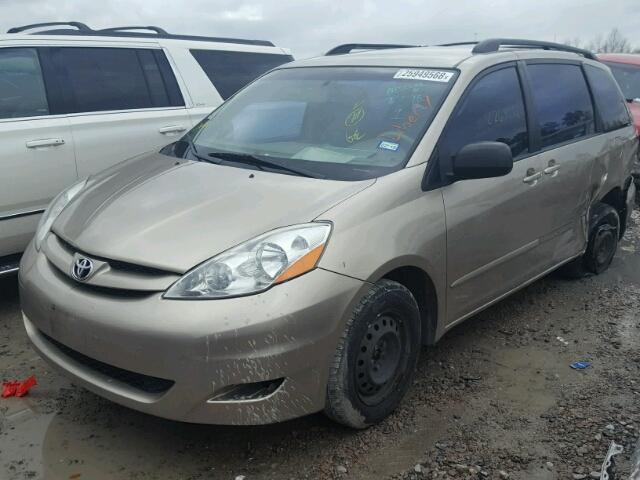 5TDZA23C06S482447 - 2006 TOYOTA SIENNA CE BROWN photo 2