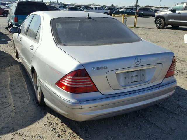WDBNG75J61A179912 - 2001 MERCEDES-BENZ S 500 SILVER photo 3