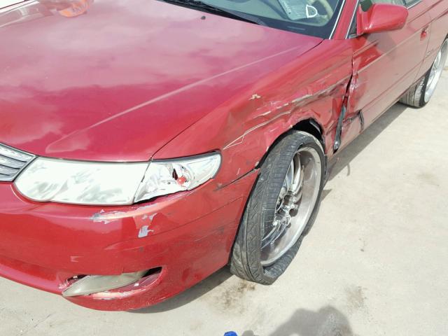 2T1CF22P12C596908 - 2002 TOYOTA CAMRY SOLA RED photo 9