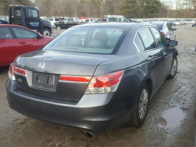 1HGCP2F31BA053827 - 2011 HONDA ACCORD LX GRAY photo 4