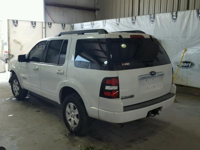 1FMEU63E28UB02680 - 2008 FORD EXPLORER X WHITE photo 3