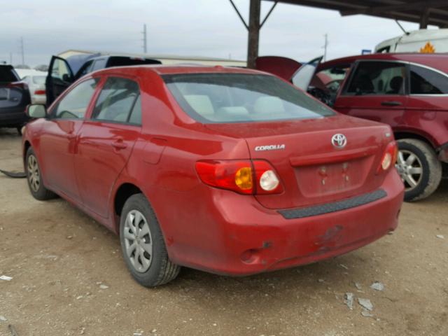 1NXBU4EEXAZ310526 - 2010 TOYOTA COROLLA BA RED photo 3