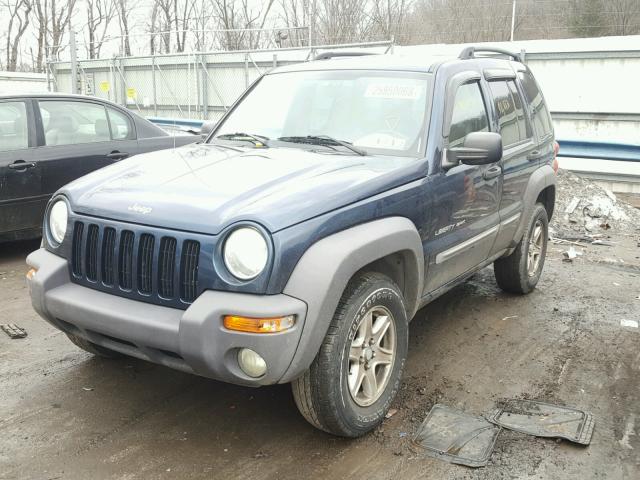 1J4GL48K63W516796 - 2003 JEEP LIBERTY SP BLUE photo 2