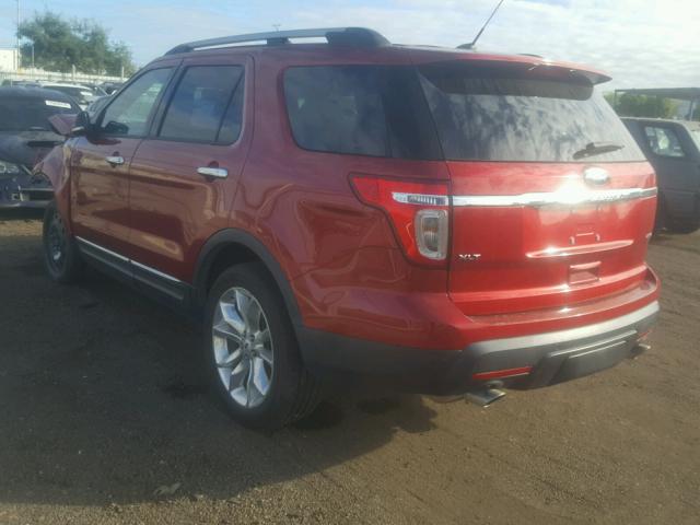 1FM5K8D84DGB20441 - 2013 FORD EXPLORER X RED photo 3