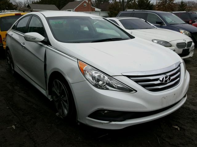 5NPEC4AB2EH910960 - 2014 HYUNDAI SONATA SE WHITE photo 1