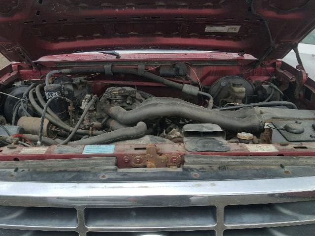 1FTCF15N7NKA74159 - 1992 FORD F150 MAROON photo 7