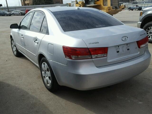 5NPET46C68H398237 - 2008 HYUNDAI SONATA GLS SILVER photo 3