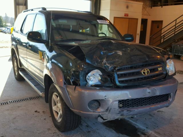 5TDBT44A71S014177 - 2001 TOYOTA SEQUOIA SR GREEN photo 1