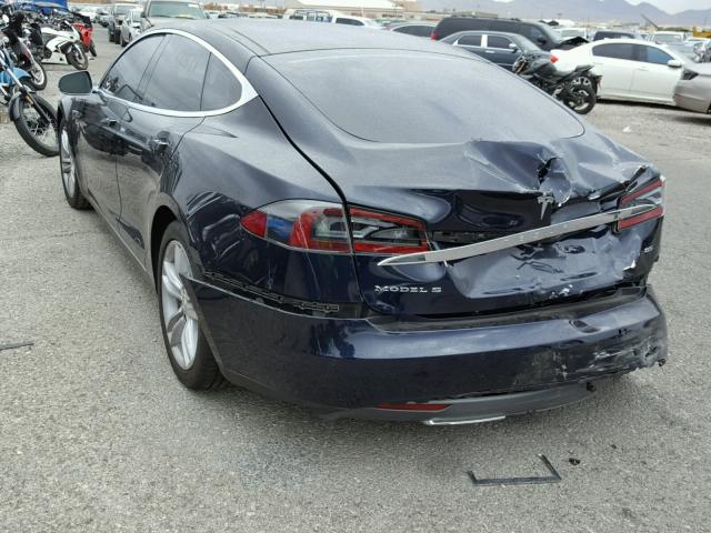 5YJSA1CN0DFP27990 - 2013 TESLA MODEL S BLUE photo 3