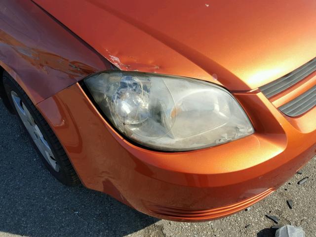 1G1AK15F067683666 - 2006 CHEVROLET COBALT LS ORANGE photo 9