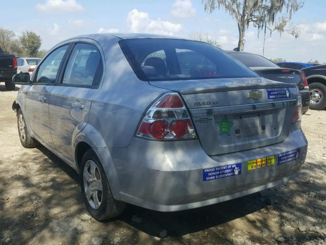 KL1TD5DE3AB119999 - 2010 CHEVROLET AVEO LS SILVER photo 3