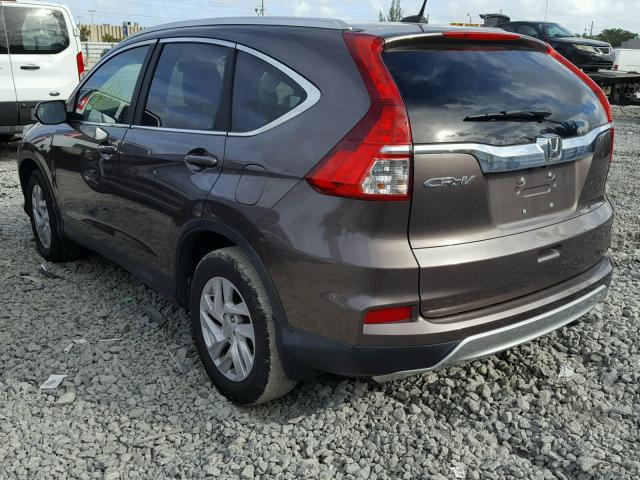 2HKRM3H79FH524032 - 2015 HONDA CR-V EXL GRAY photo 3