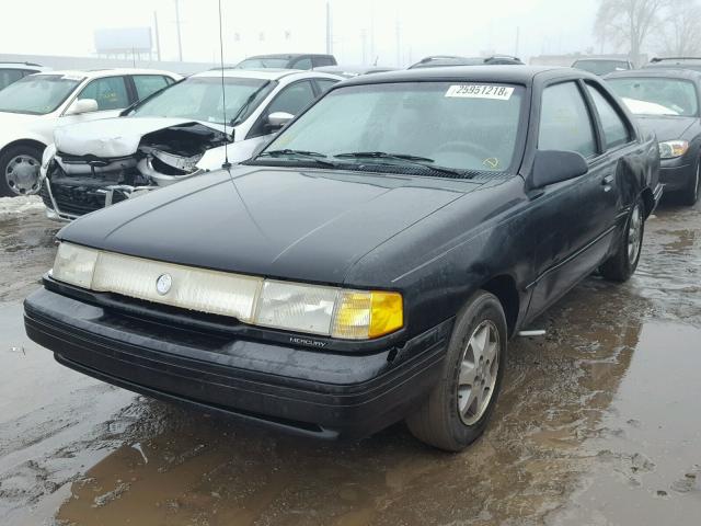 1MEPM31X1PK607005 - 1993 MERCURY TOPAZ GS BLACK photo 2