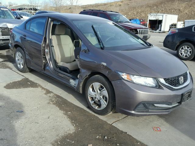 2HGFB2F59DH552201 - 2013 HONDA CIVIC LX BROWN photo 1